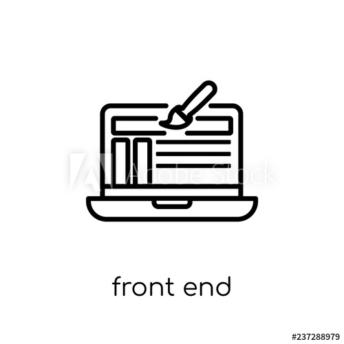 500x500 Front End Icon Trendy Modern Flat Linear Vector Front End Icon