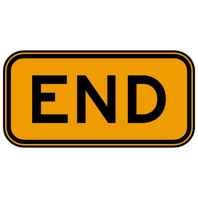 660x660 End Of The Road Vector Sign