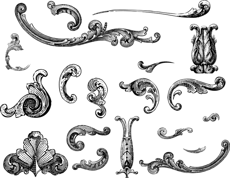 738x570 Free Vectors Engraved Ornaments