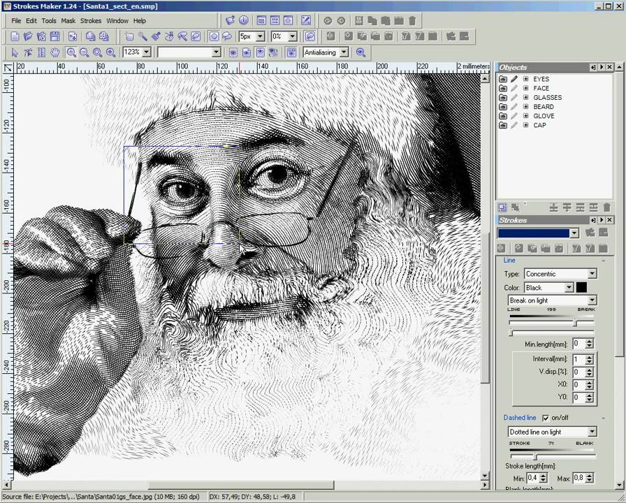 896x720 How To Video Tutorial Creation The Vector Engraving Of Santa