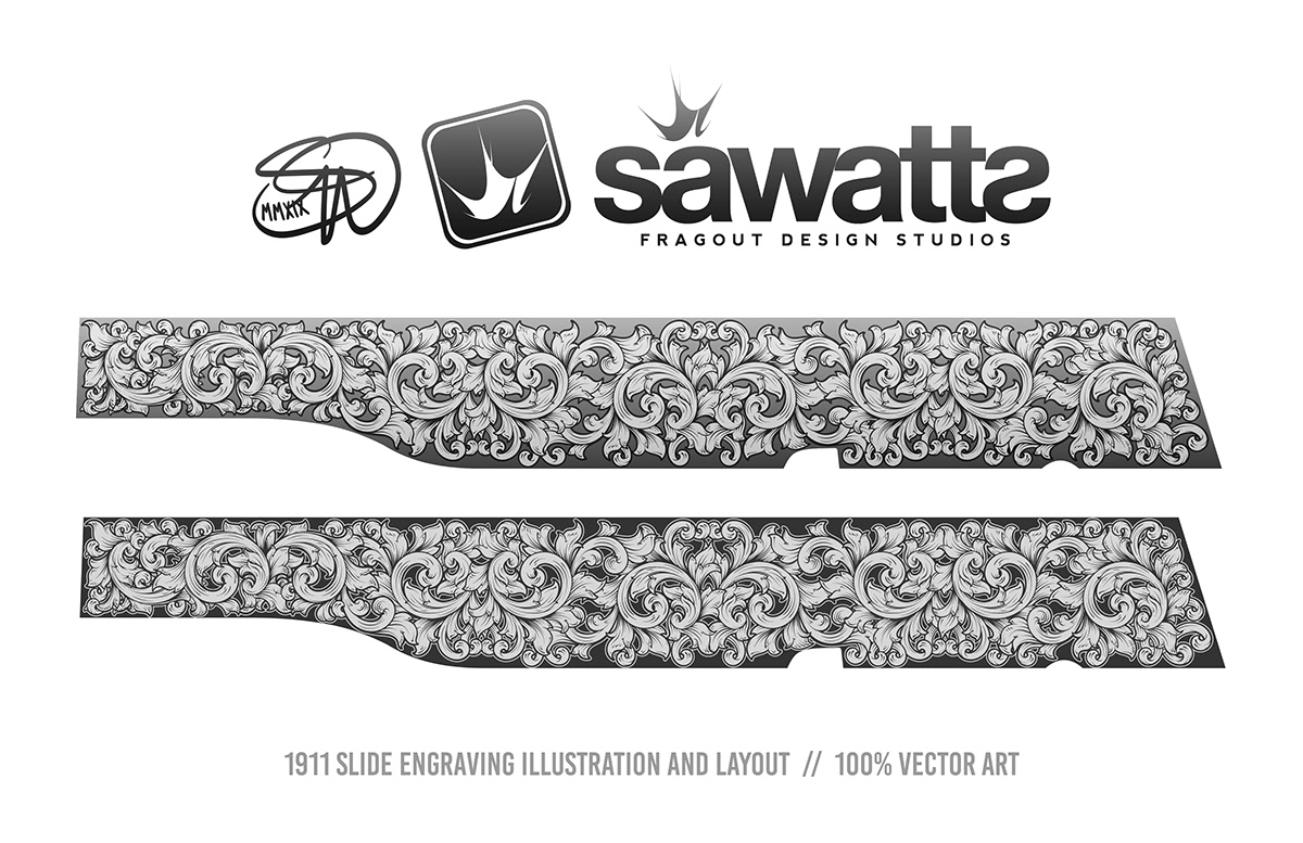 1200x777 Sa Laser Engraving Firearm Vector Illustrations More On Behance