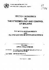 168x240 Vector Bionomics In The Epidemiology And Control Of Malaria