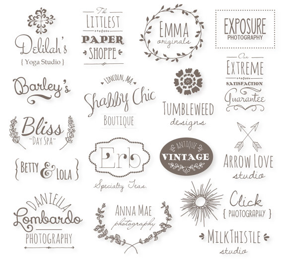 Premade Logo Bundle Editable Templates Vector 570x523 Premade Logo Bundle Editable Templates Vector