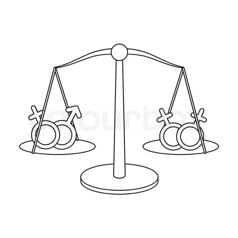 800x800 Equality Icon In Outline Style Stock Vector Colourbox