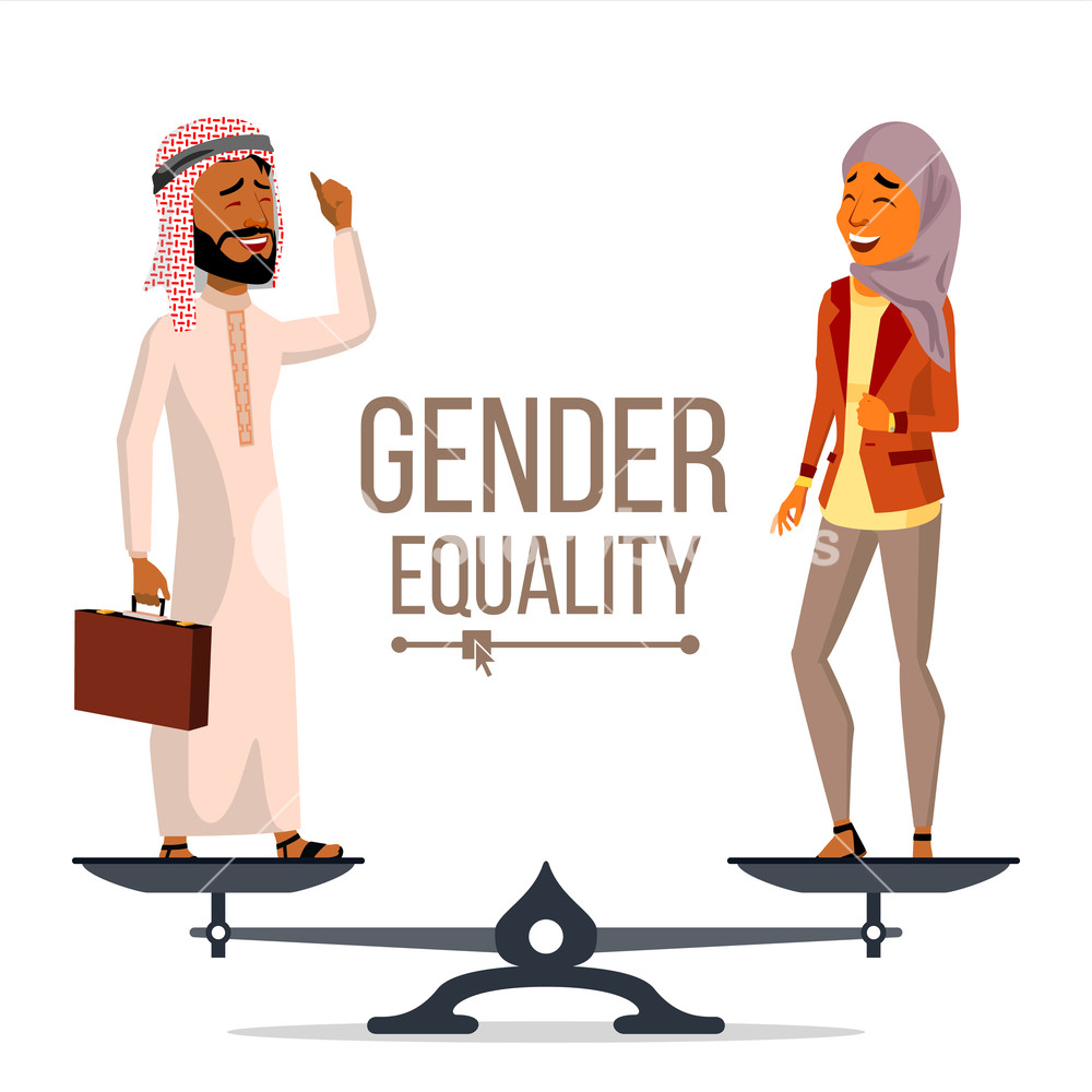1000x1000 Gender Equality Vector Businessman, Business Woman Equal