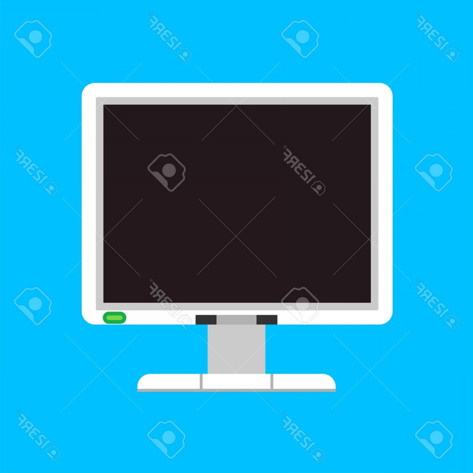 1560x1560 Photostock Vector Monitor Screen Computer Vector Icon Display