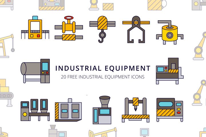 720x480 Construction Technics Vector Free Icon Set