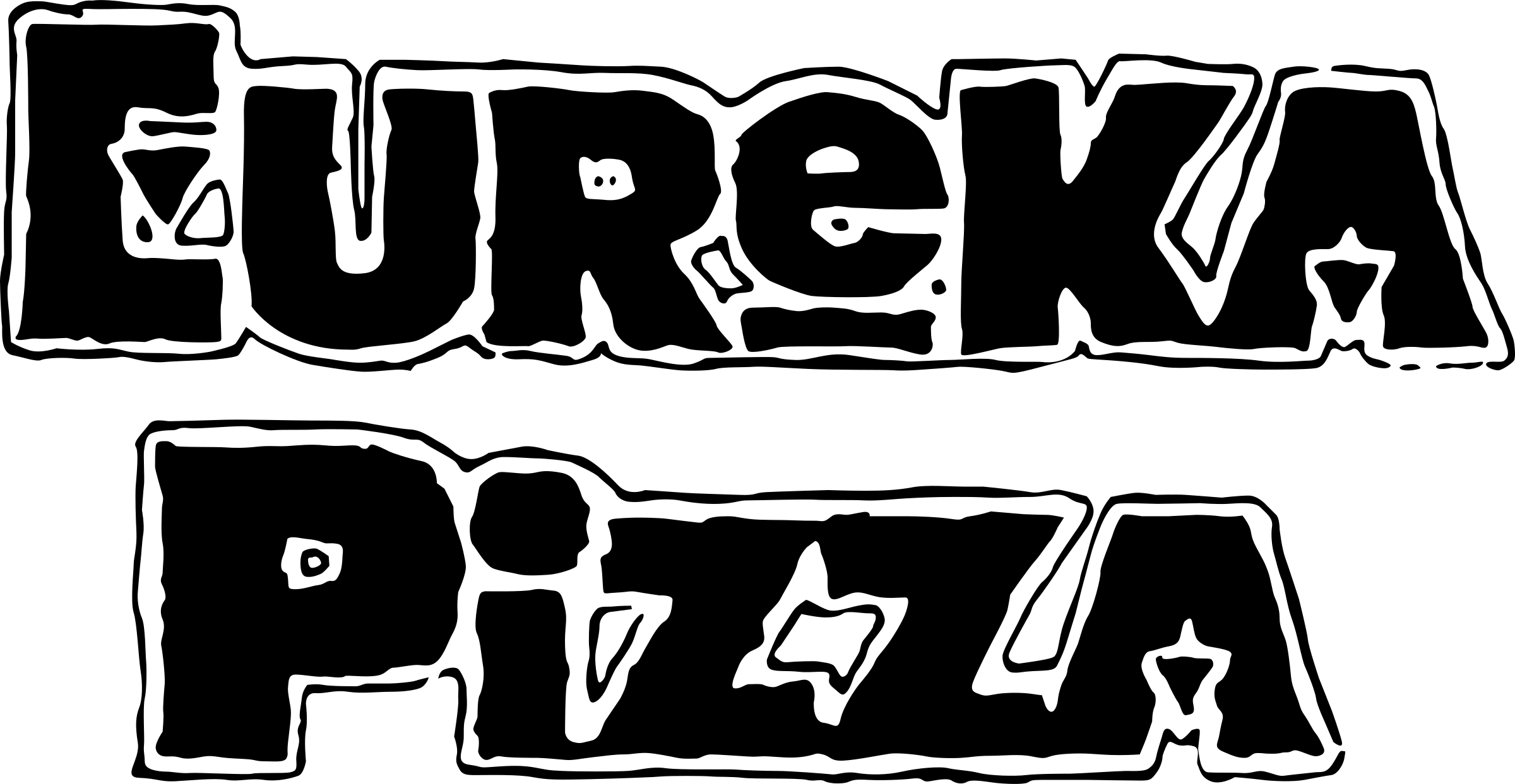 2400x1243 Eureka Pizza Logo Png Transparent Vector