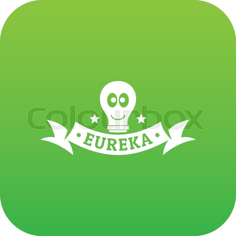 800x800 Eureka Icon Green Vector Isolated On Stock Vector Colourbox