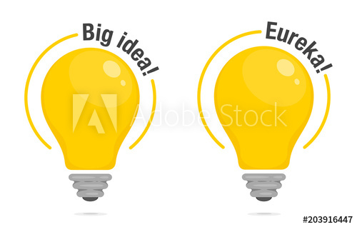 500x318 Light Bulbs Of Big Idea And Eureka! Yellow Glowing Light Bulbs