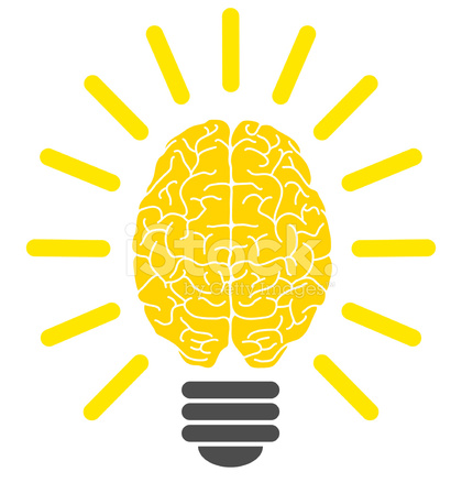 420x439 Lightbulb Brain, Eureka! Stock Vector