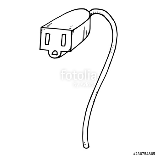 500x500 Extension Cord Icon Vector Of An Electrical Extension Cord Hand