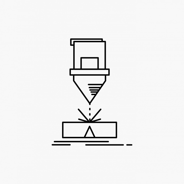 640x640 Cutting Engineering Fabrication Laser Steel Line Icon Vecto, Blade