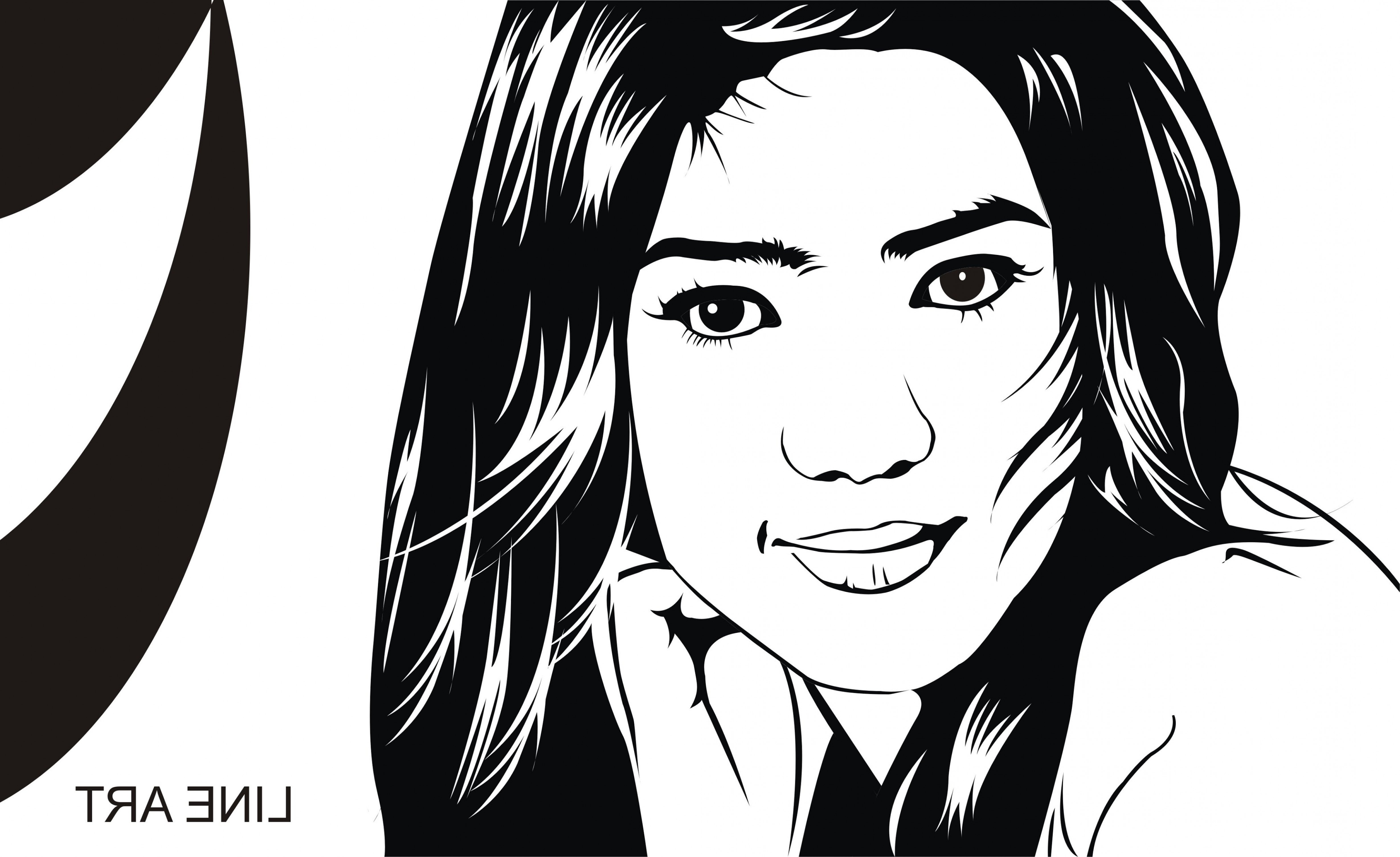 4915x3009 Line Art Vector Face Womans Face Vector Art Soidergi