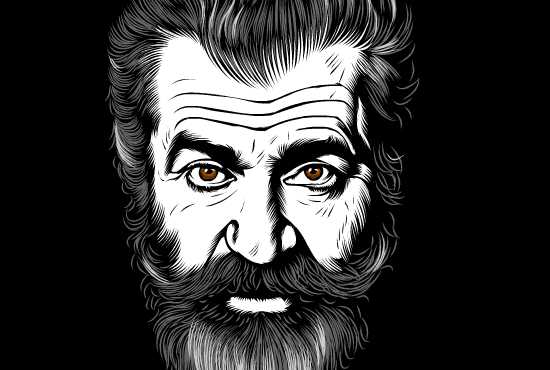 550x370 Create A Detailed Vector Art Portrait Black And White