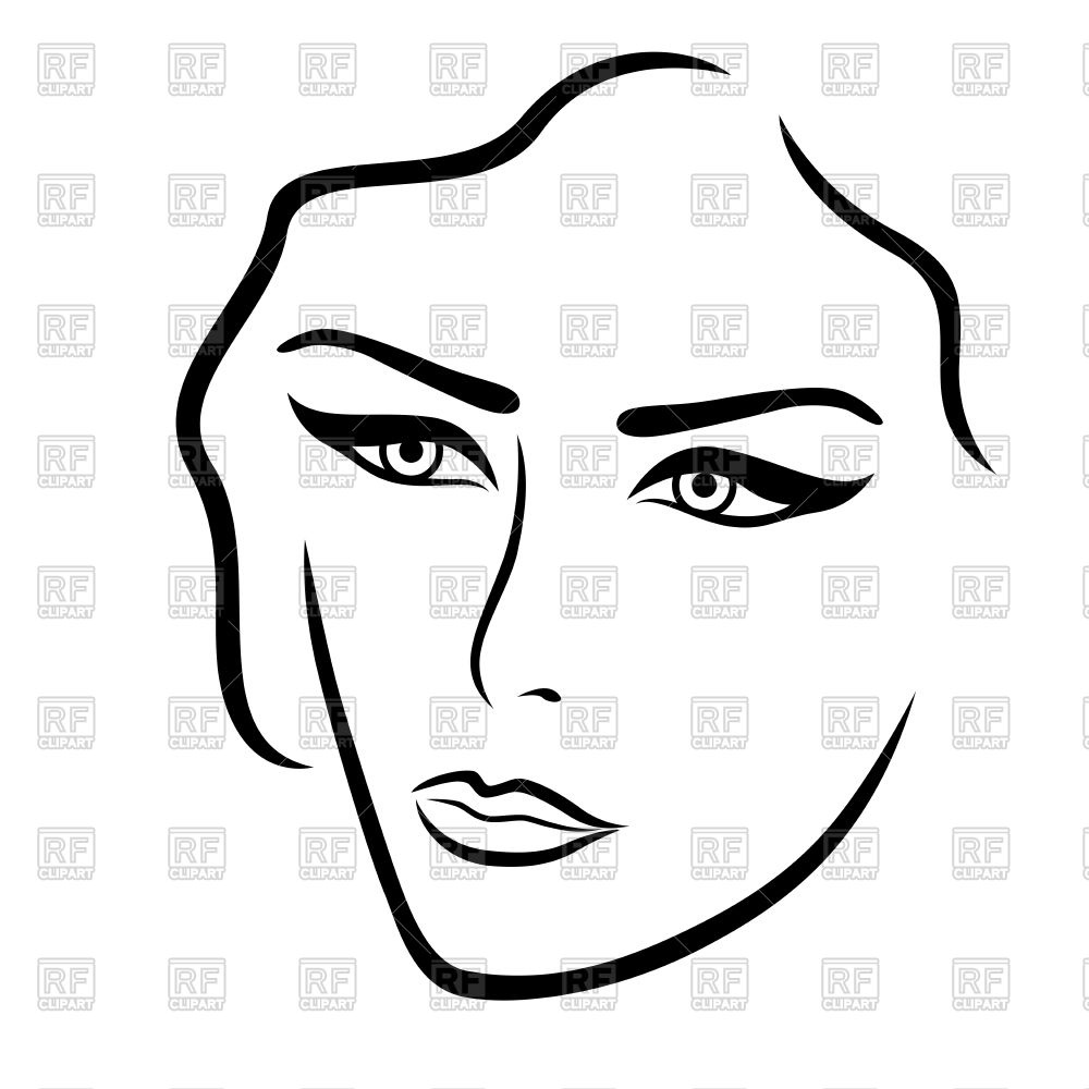 Vector Face Outline at Vectorified.com | Collection of Vector Face