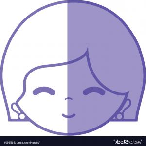 300x300 Beautiful Woman Face Outline Portrait Vector Clipart Createmepink