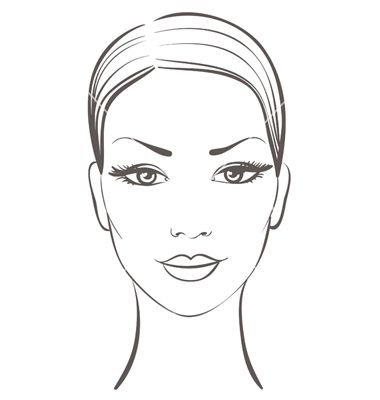 380x400 Woman Face Vector On Drawings In Face