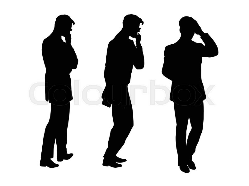 800x600 Male Businessman Thinks Goes Pop Art Stock Vector Colourbox
