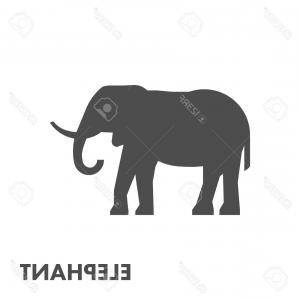 300x300 Photostock Vector Elephant Vector Silhouette Icon Handandbeak