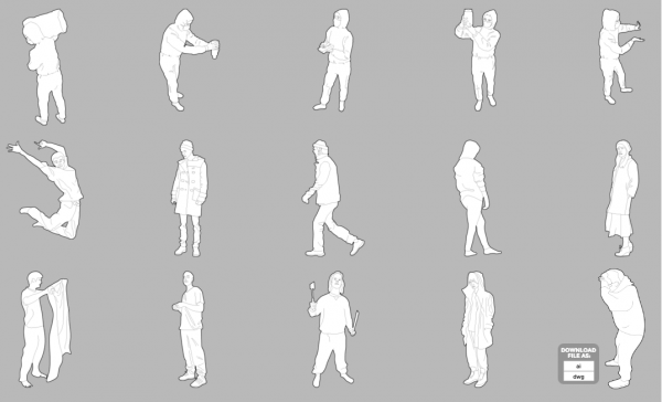 600x364 Free Vector Scale Figures For Architecture