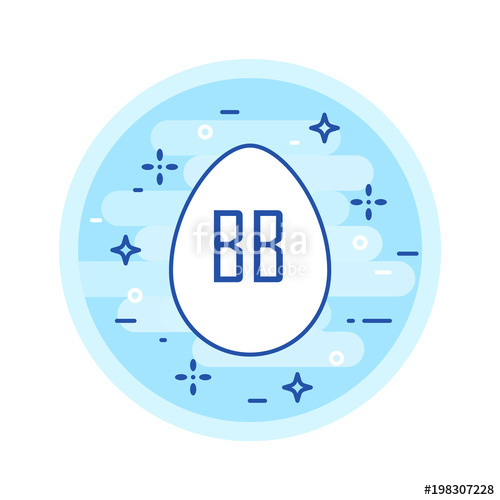 500x500 Easter Illustration With Egg Vector Label With Russian