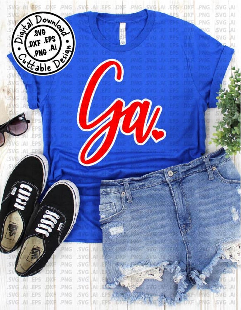 794x1023 Georgia Abbreviation Ga Vector Etsy