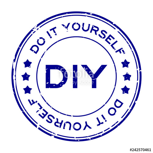 500x500 Grunge Blue Diy Word