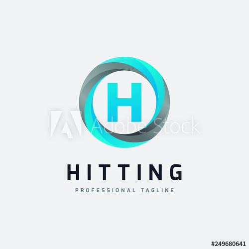 500x500 Letter H Blue Circle Logo Design