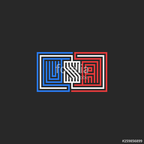 500x500 Abbreviation Usa Logo, Emblem For T Shirt Print Or Sticker Design
