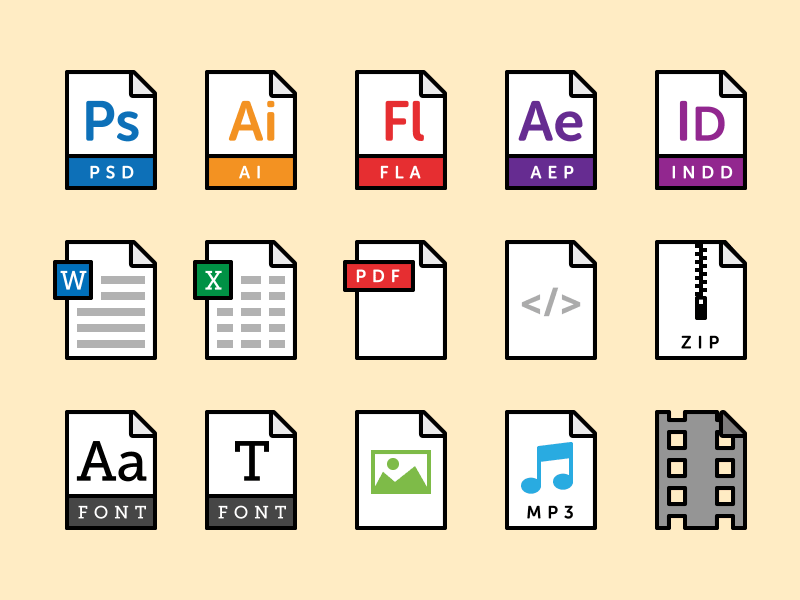 800x600 Vector Type Icons
