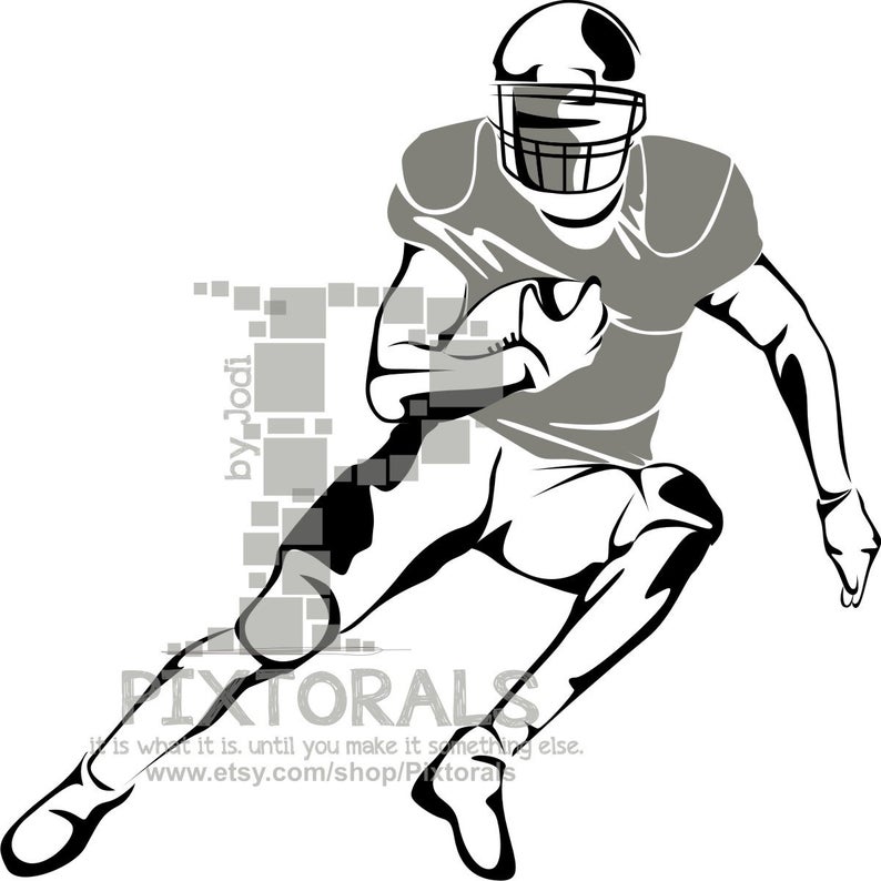 794x794 Football Player Vector As Vector And Png Etsy