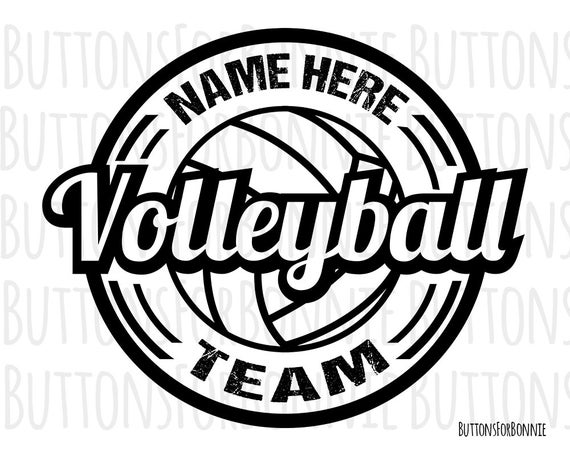 570x456 Volleyball Volleyball Vector Volleyball Emblem Etsy