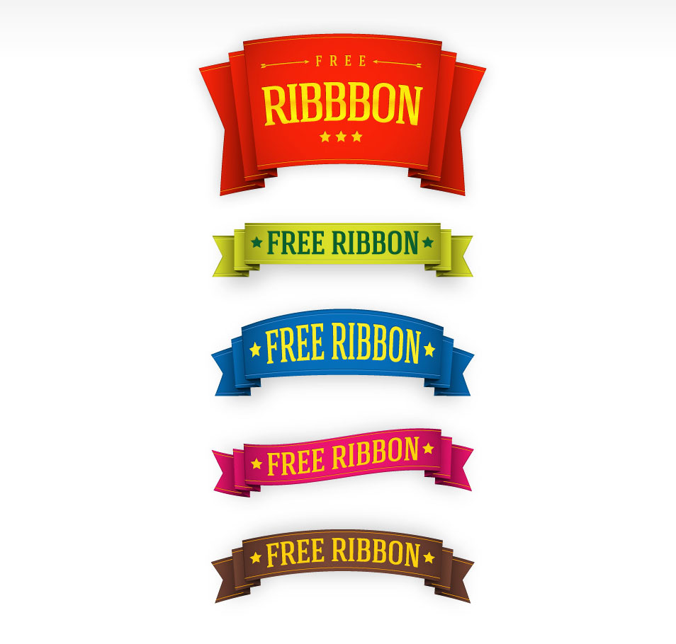 954x910 Best Free Ribbons Vector Download