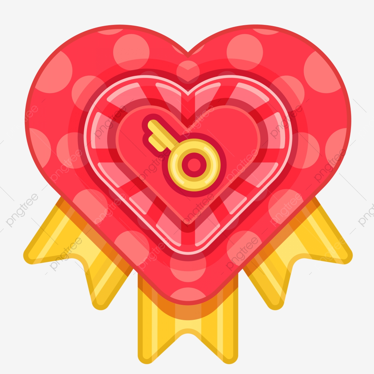 1200x1200 New Qiantu Network Source Cute Heart Lock Badge, Lovely
