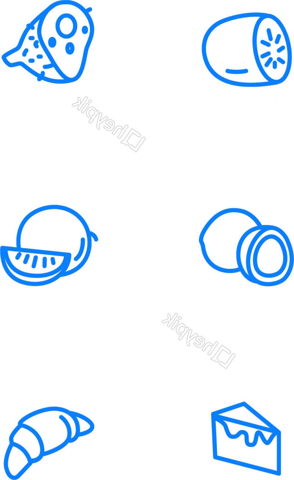 961x1568 Cartoon Food Class Blue Line Vector Icon Source Soidergi