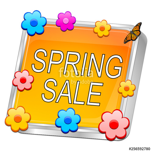 500x500 Spring Sale Button