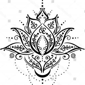 300x300 Filigree Lotus Flower Patterns Ornaments Small Hoodamathrun