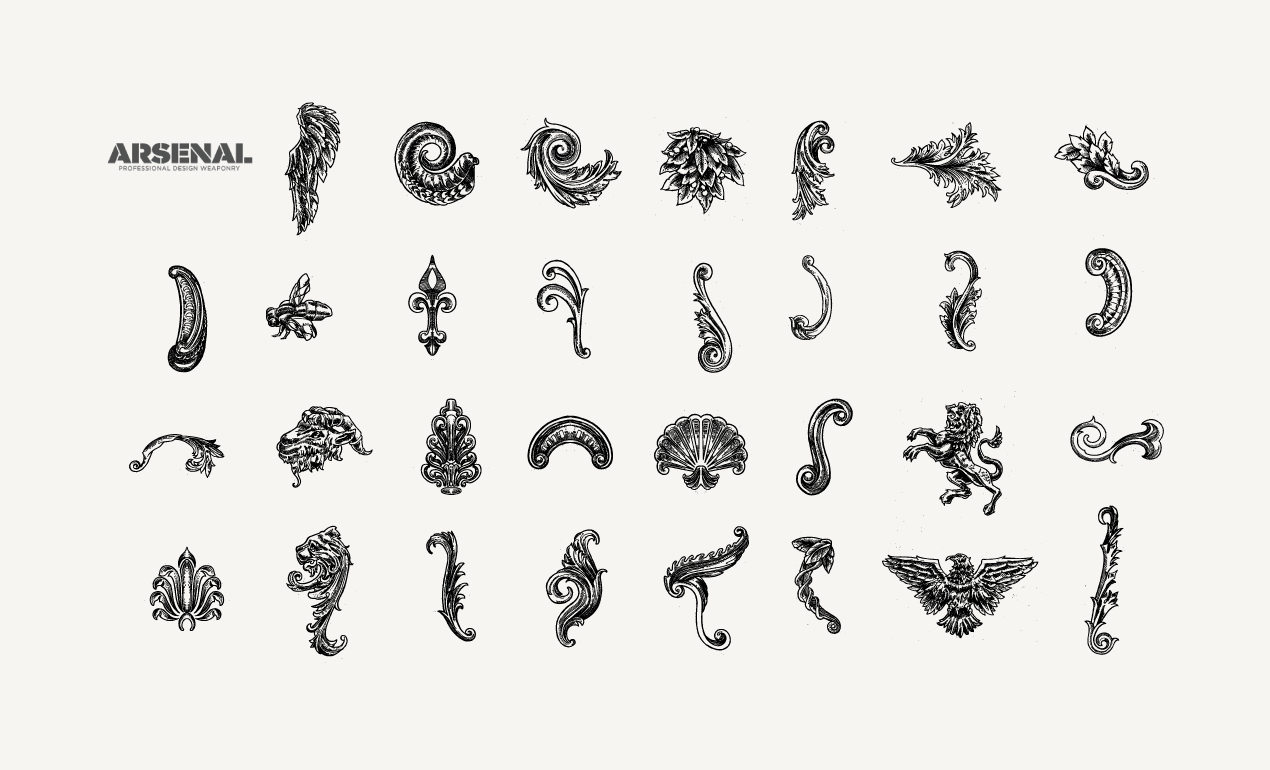 1270x770 Filigree Vector Pack