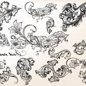 300x300 Photostock Vector Filigree Swirly Ornaments Vector Victorian