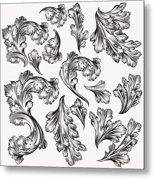 516x600 Set Of Hand Drawn Vector Filigree Swirls For Design