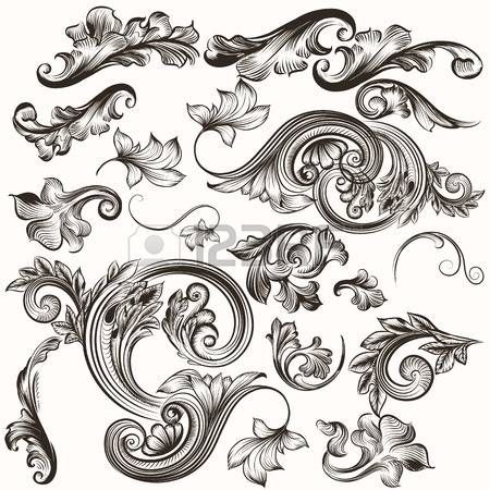450x450 Filigree Vector Set Of Calligraphic Elements For Design