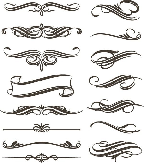 600x678 Filigree Clip Art Continue Reading 'set Of Floral Elements