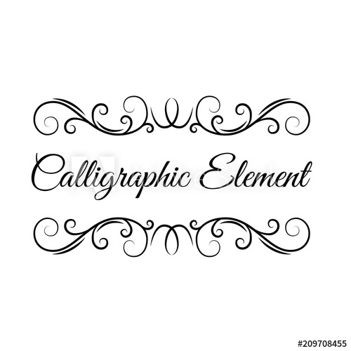 500x500 Calligraphic Flourish Frame Decorative Filigree Elements Swirls
