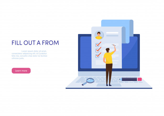 626x443 Fill Out A Form Vector Premium Download