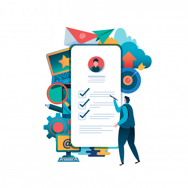 626x626 Fill Out A Form Online Application Vector Premium Download