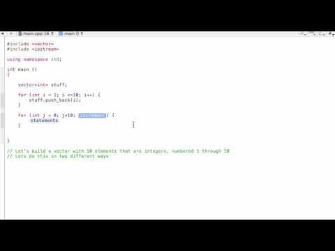 480x360 How To Fill Vectors Using For Loops C Programming Tutorial