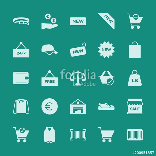 500x500 Modern Simple Set Of Clothes, Shopping Vector Fill Icons