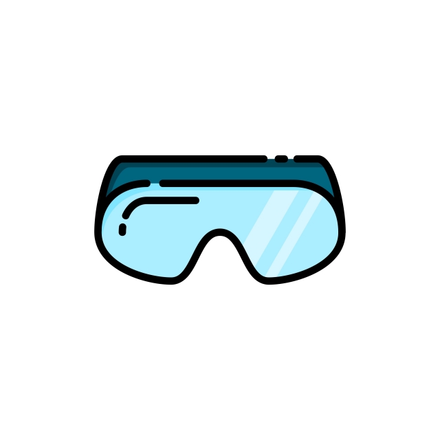 640x640 Safety Goggles Fill Outline Icon, Goggles, Safety, Equipment Png