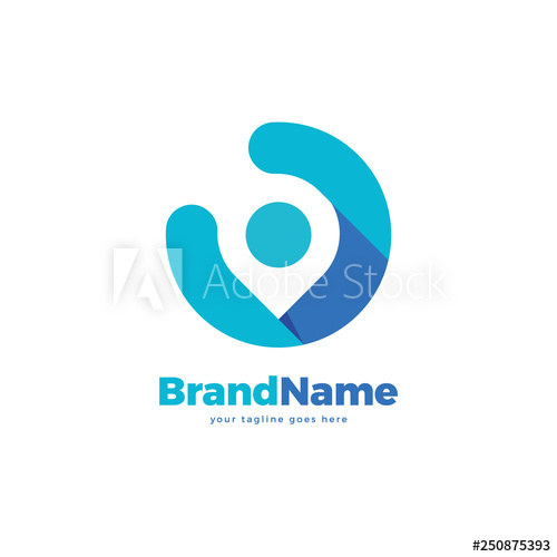 500x500 Place Finder Vector Logo Icon Design Template Abstract Logotype